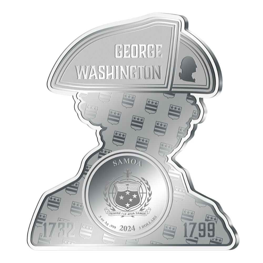 GEORGE WASHINGTON 3 Oz Silver Coin - PARTHAVA COIN