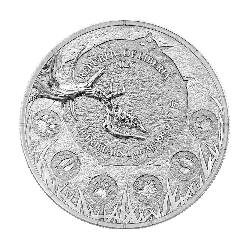 Giant Deer Megafauna 1 Oz Silver Coin 2026 Germania Mint