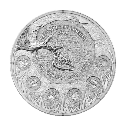Giant Deer Megafauna 1 Oz Silver Coin 2026 Germania Mint