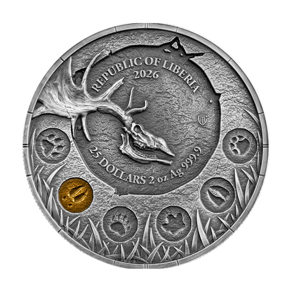 Giant Deer Megafauna 2 Oz Silver Coin 2026 Germania Mint
