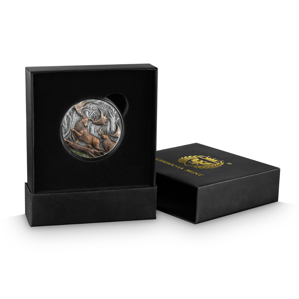 Giant Deer Megafauna 2 Oz Silver Coin 2026 Germania Mint