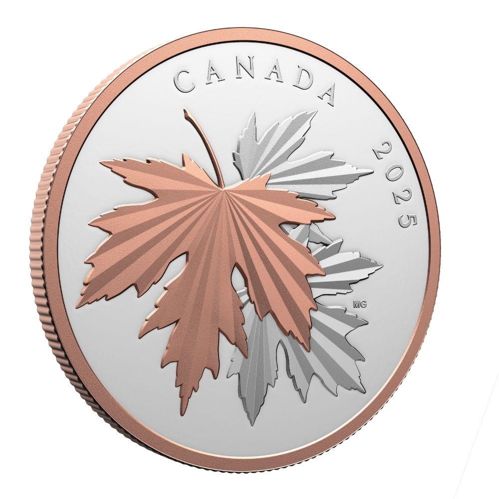 GLEAMING MAPLE LEAVES 10 Oz Fine Silver Coin Reverse - PARTHAVA COIN