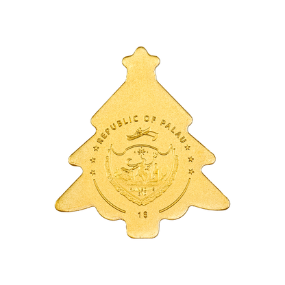 GOLDEN CHRISTMAS TREE Golden Highlights Gold Coin $1 Palau
