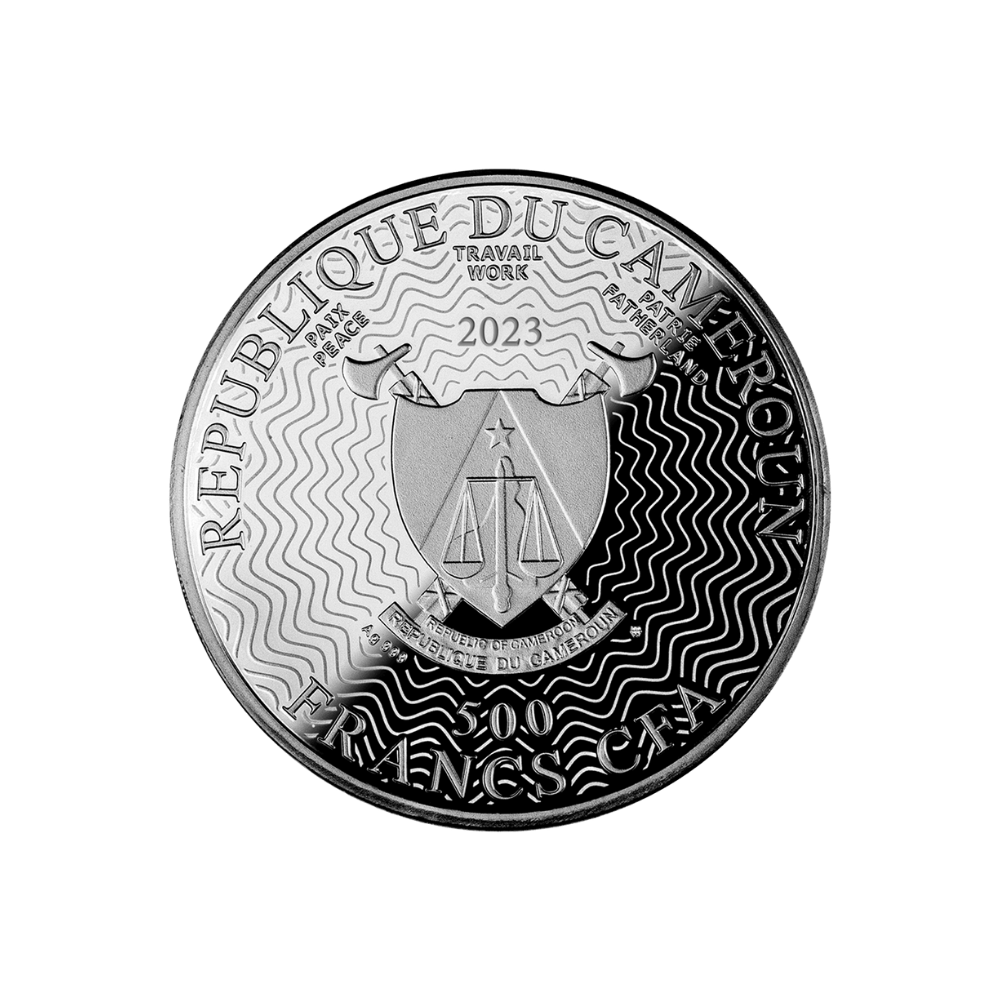 GOLDFISH Lucky Charm Silver Coin 500 Francs Cameroon 2023