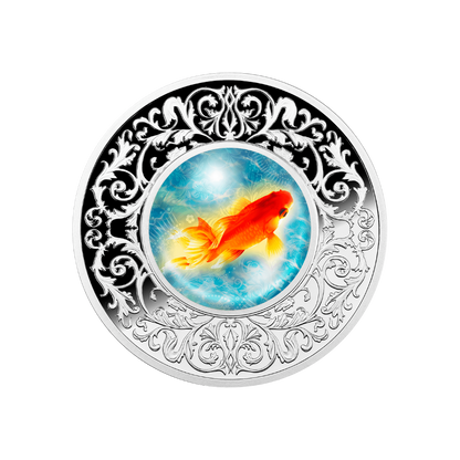 GOLDFISH Lucky Charm Silver Coin 500 Francs Cameroon 2023