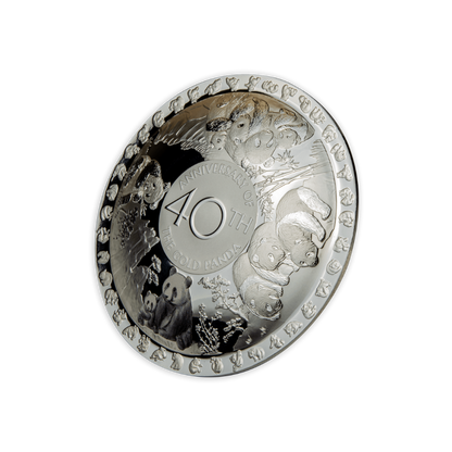 GOLD PANDA 40th Anniversary Silver Coin $5 Solomon Islands 2022