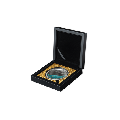 GOLD RUSH KLONDIKE 125TH ANNIVERSARY CONVEX 50g Silver Coin $5 Solomon Island 2021