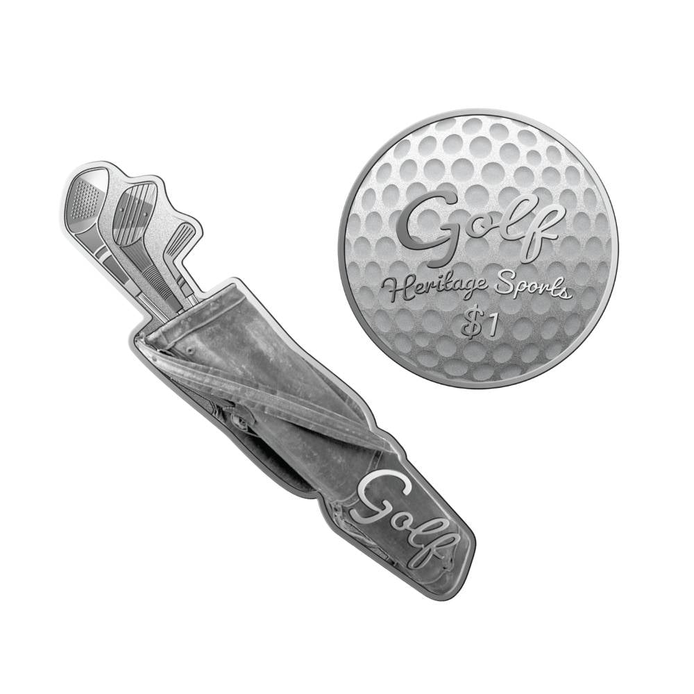 GOLF Heritage Sports Set 2 Silver Coins $1 Solomon Islands 2022 - PARTHAVA COIN
