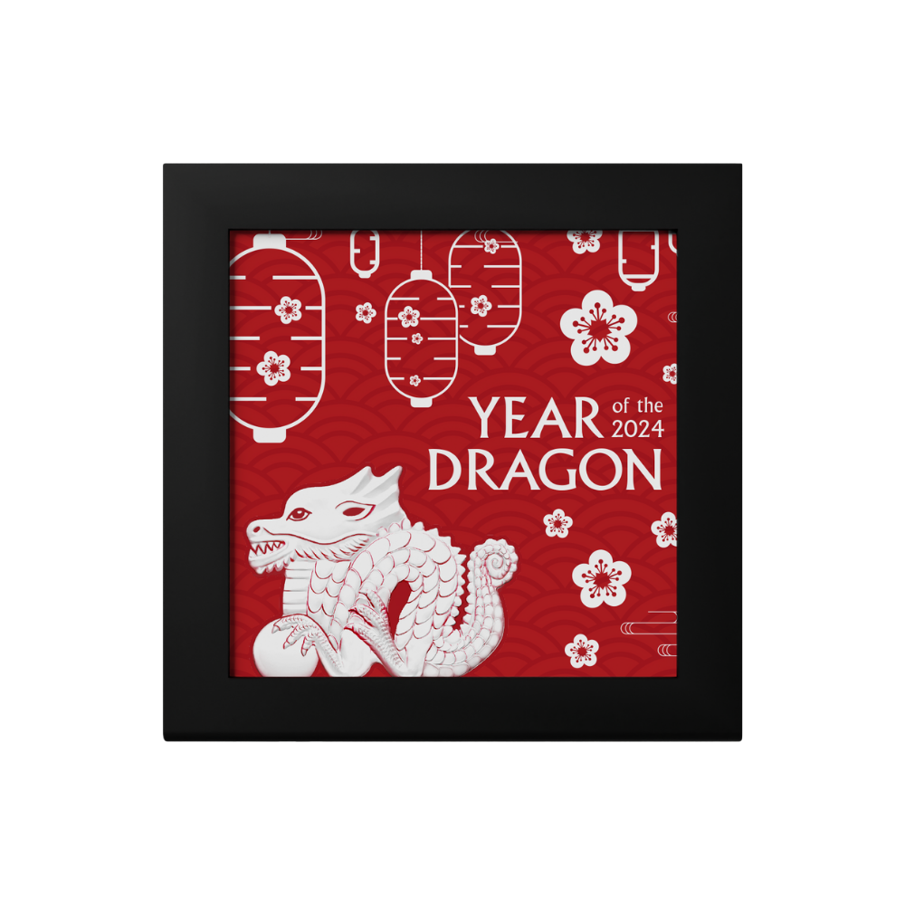 GREAT DRAGON Lunar Collection 1 Oz Silver Coin 1000 Togrog Mongolia 2024