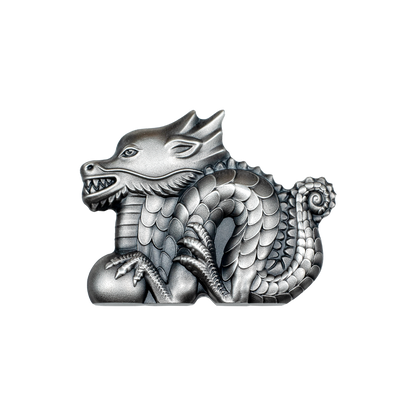 GREAT DRAGON Lunar Collection 1 Oz Silver Coin 1000 Togrog Mongolia 2024