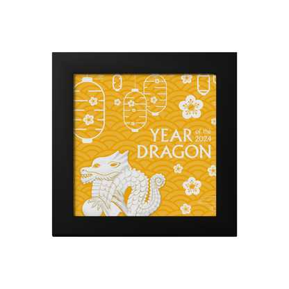 GREAT DRAGON Lunar Collection Gilded 1 Oz Silver Coin 1000 Togrog Mongolia 2024