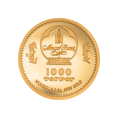 GREAT DRAGON Lunar Collection Gold Coin 1000 Togrog Mongolia 2024