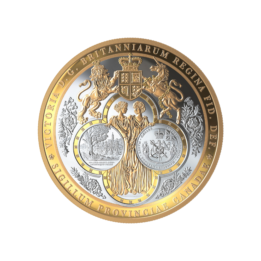 GREAT SEAL OF PROVINCE 10 Oz Silver Coin $100 Canada 2019