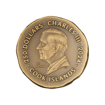 GRYPHON Numismatic Icons 1 Oz Gold Coin $250 Cook Islands 2024