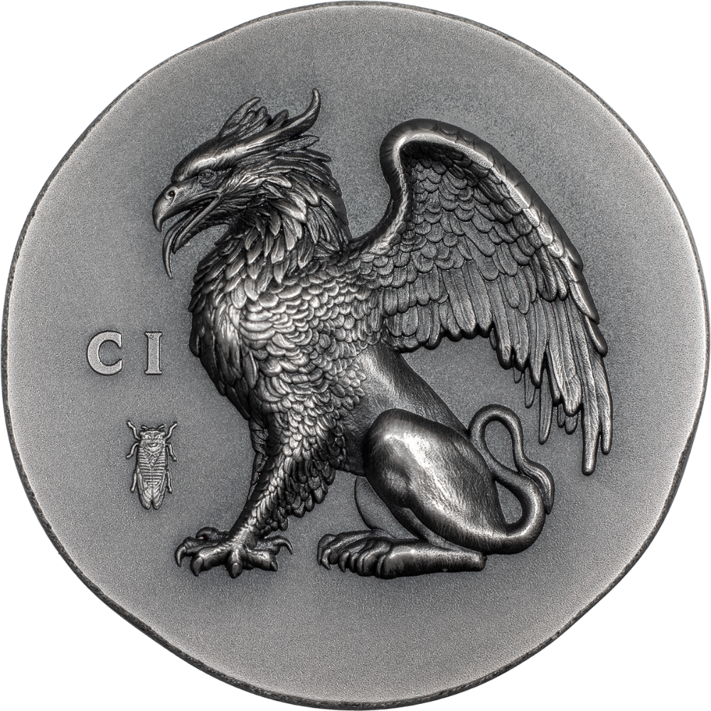GRYPHON Numismatic Icons 1 Oz Silver Coin $5 Cook Islands 2024