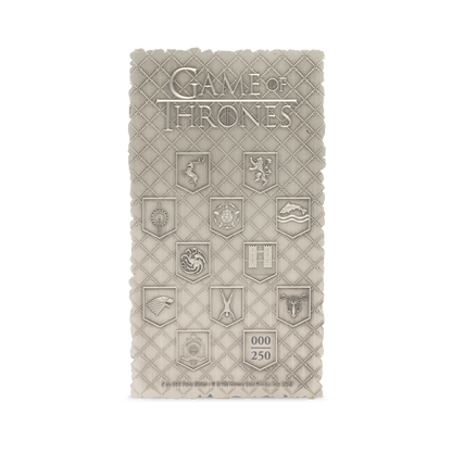 Game of Thrones™ Map of Westeros 5 Oz Pure Silver Collectible Agoro