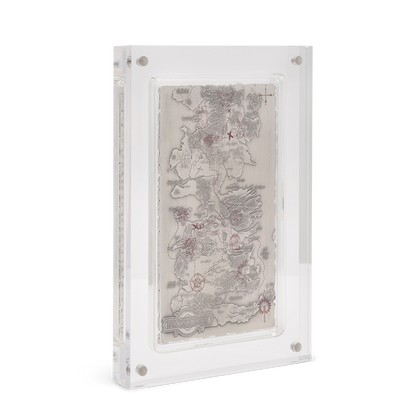 Game of Thrones™ Map of Westeros 5 Oz Pure Silver Collectible Agoro