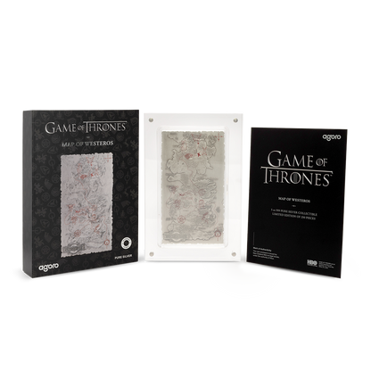 Game of Thrones™ Map of Westeros 5 Oz Pure Silver Collectible Agoro