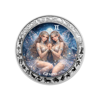 Gemini Goddesses Zodiac series 1 Oz Silver Coin 2026 PopCoins