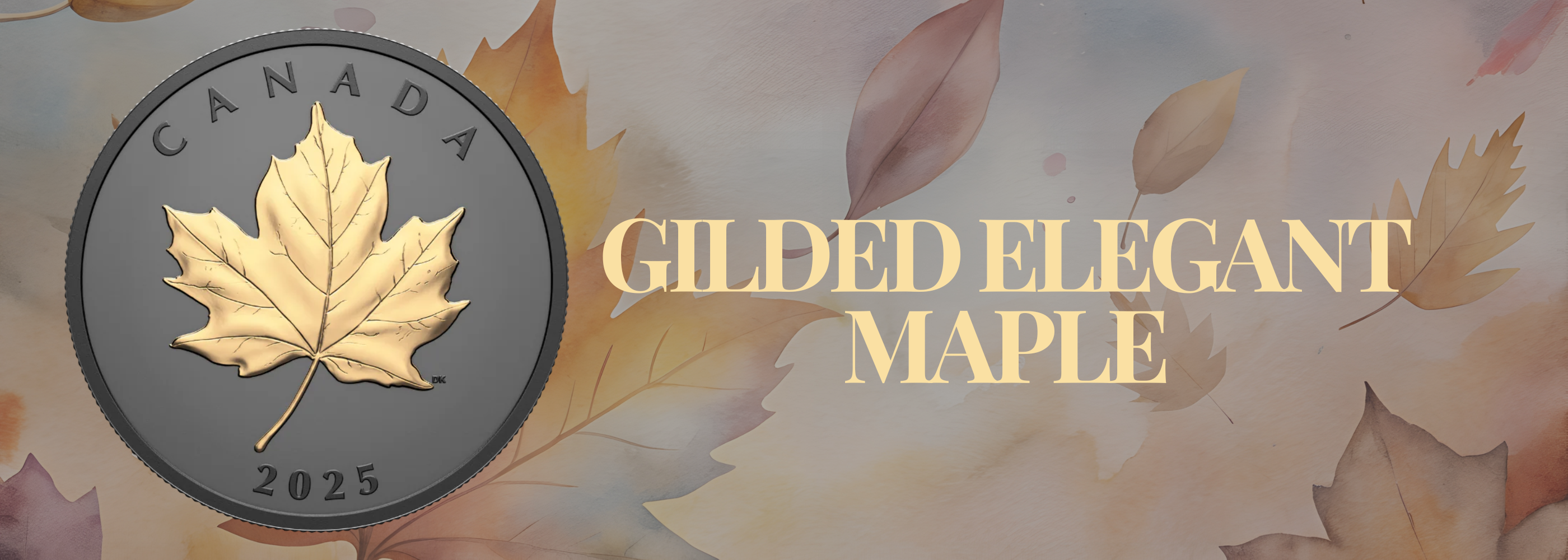 Gilded Elegant Maple 1 Oz Fine Silver Coin 2025