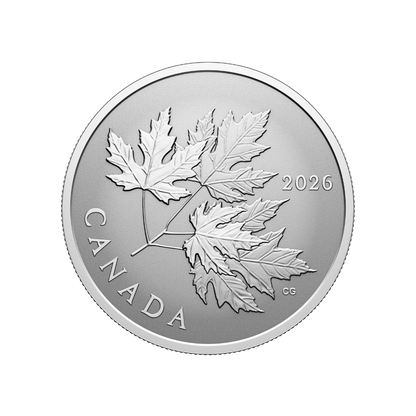 Gleaming Maple Leaves 1/2 Oz Fine Silver Coin Canada 2026