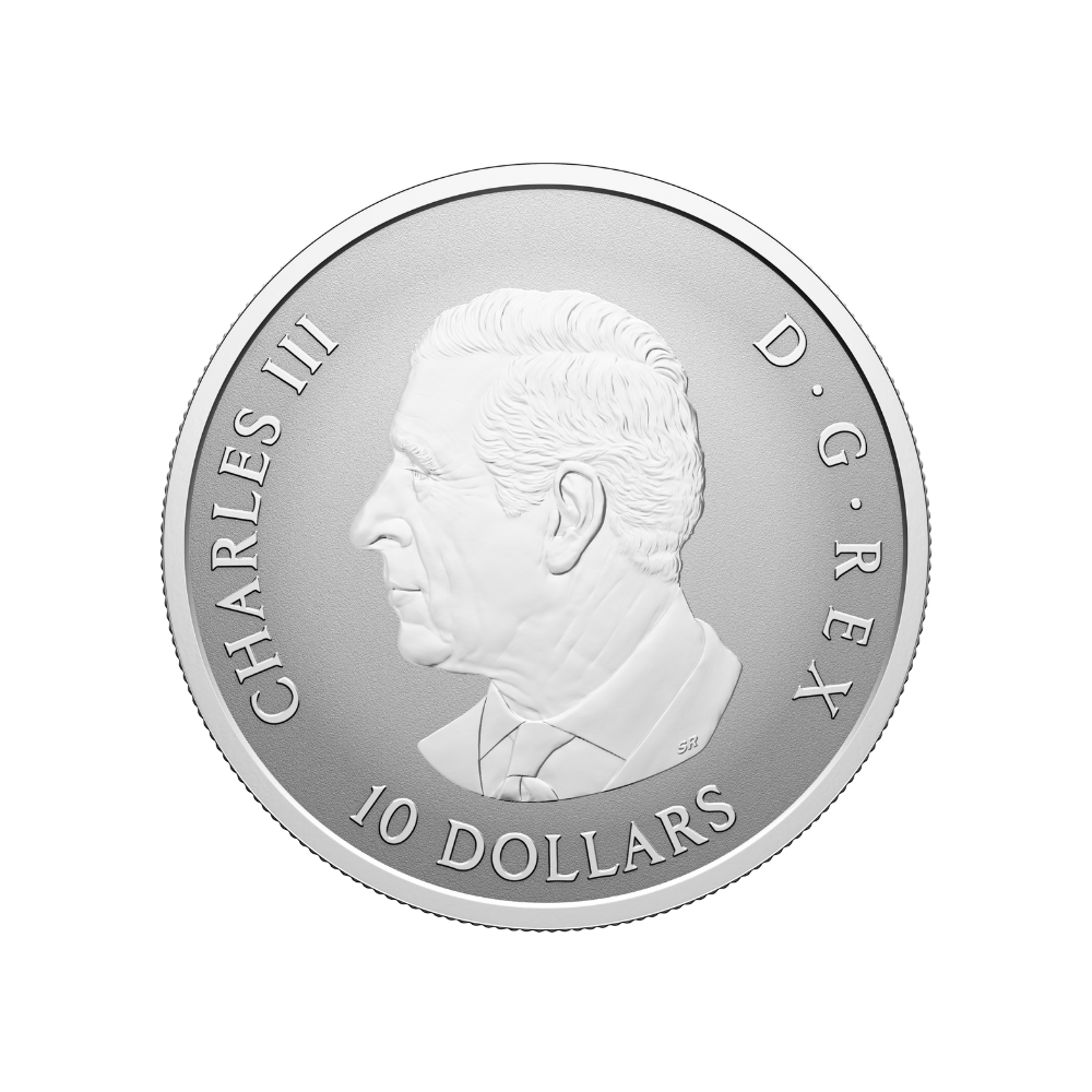 Gleaming Maple Leaves 1/2 Oz Fine Silver Coin $10 Canada 2025