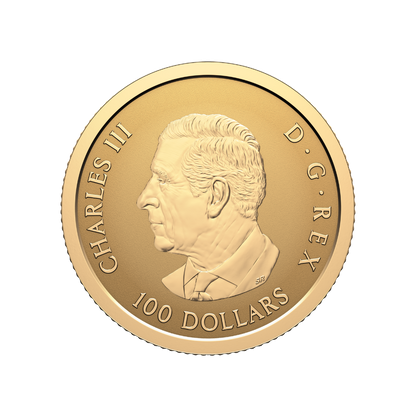 Gleaming Maple Leaves 1/4 Oz Pure Gold Coin 2025 Canada