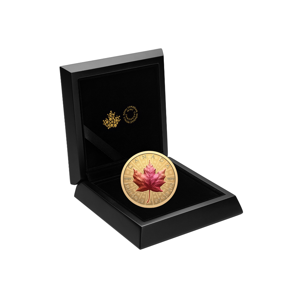 Gold Maple Leaf 1 Oz Pure Gold Ultra High Relief Coin Canada 2026 Royal Canadian Mint