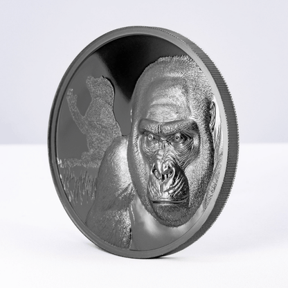 Gorilla Growing Up 2 Oz Silver Coin 2024