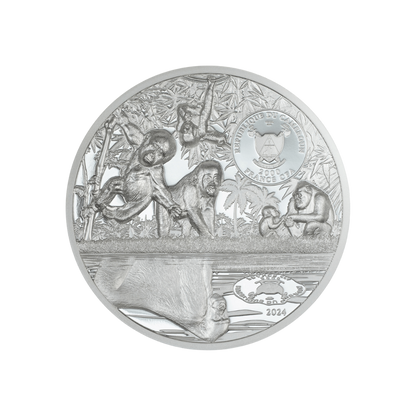 Gorilla Growing Up 2 Oz Silver Coin 2024