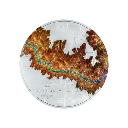 Grand Canyon Topography 1 Kg Kilo Silver Coin 2024