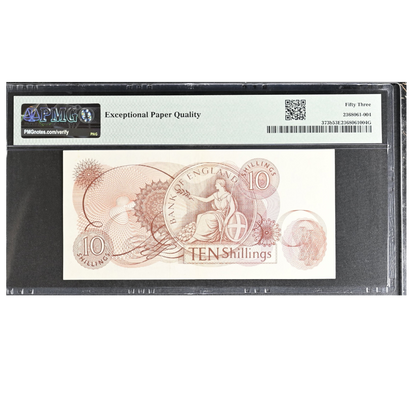 Great Britain 10 Shillings ND 1962-66 Pick 373b About UNC 53 EPQ