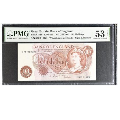 Great Britain 10 Shillings ND 1962-66 Pick 373b About UNC 53 EPQ