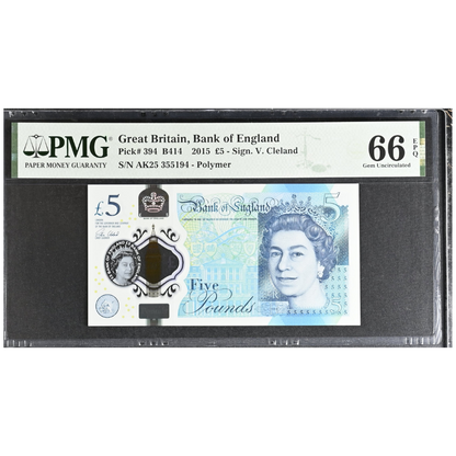 Great Britain 5 Pounds 2015 Pick 394 Gem UNC 66 EPQ