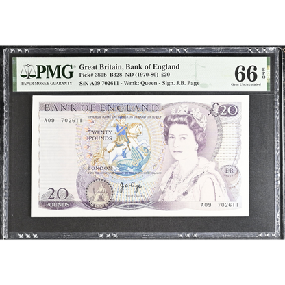 Great Britain 20 Pounds ND 1970-80 Pick 380b Gem UNC 66 EPQ
