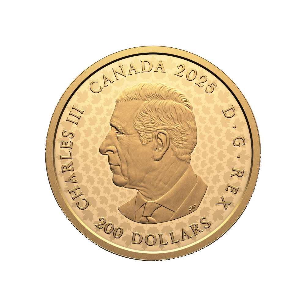 Great Hunters Grey Wolf 1 Oz Pure Gold Ultra High Relief Coin Canada 2025