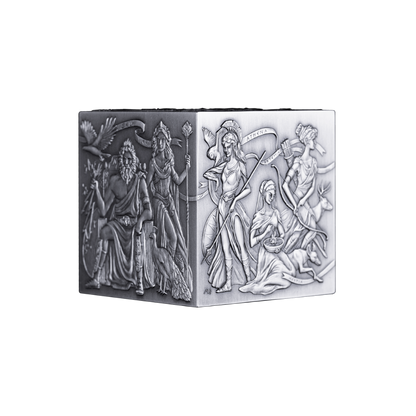 Greek Gods 1 Kg Silver Cube 2025