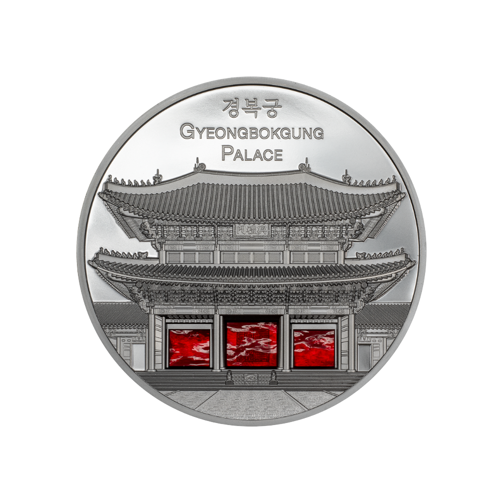 Gyeongbokgung Palace Tiffany Art Metropolis 5 Oz Silver Coin 2024