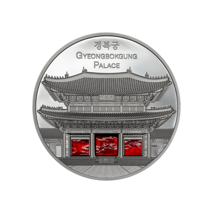 Gyeongbokgung Palace Tiffany Art Metropolis 5 Oz Silver Coin 2024