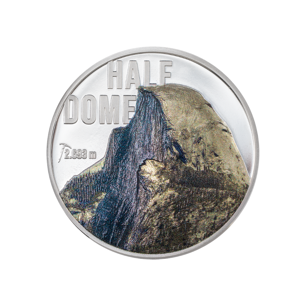 HALF DOME Mountains 2 Oz Silver Coin $10 Cook Islands 2023