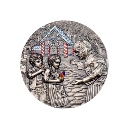 HANSEL AND GRETEL Fairy Tales Fables 3 Oz Silver Coin $20 Cook Islands 2022