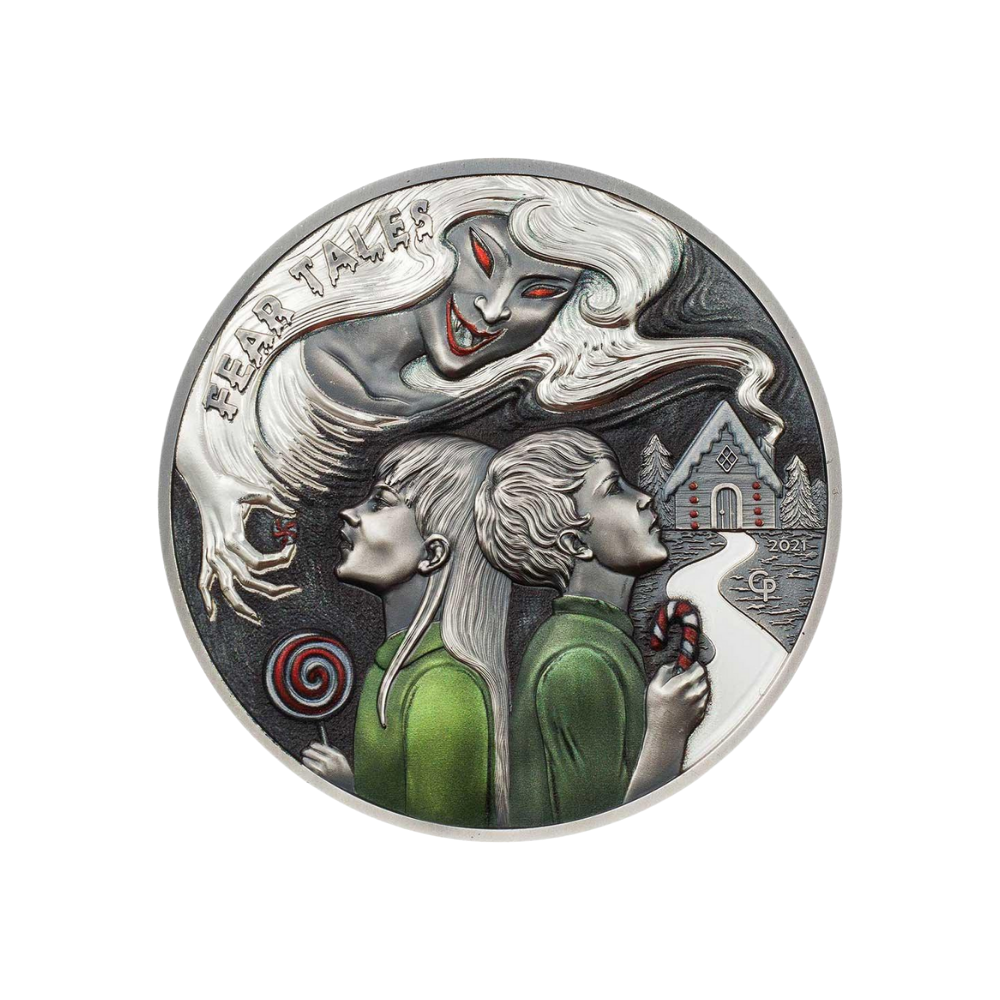 HANSEL AND GRETEL Fear Tales 2 Oz Silver Coin $10 Palau 2021