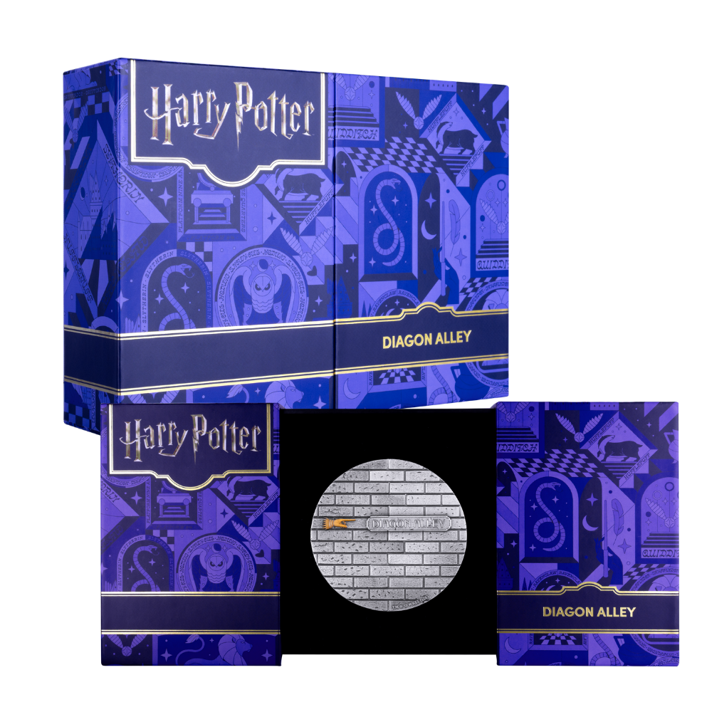 HARRY POTTER Diagon Alley 5 Oz Silver Coin 2027 MDM