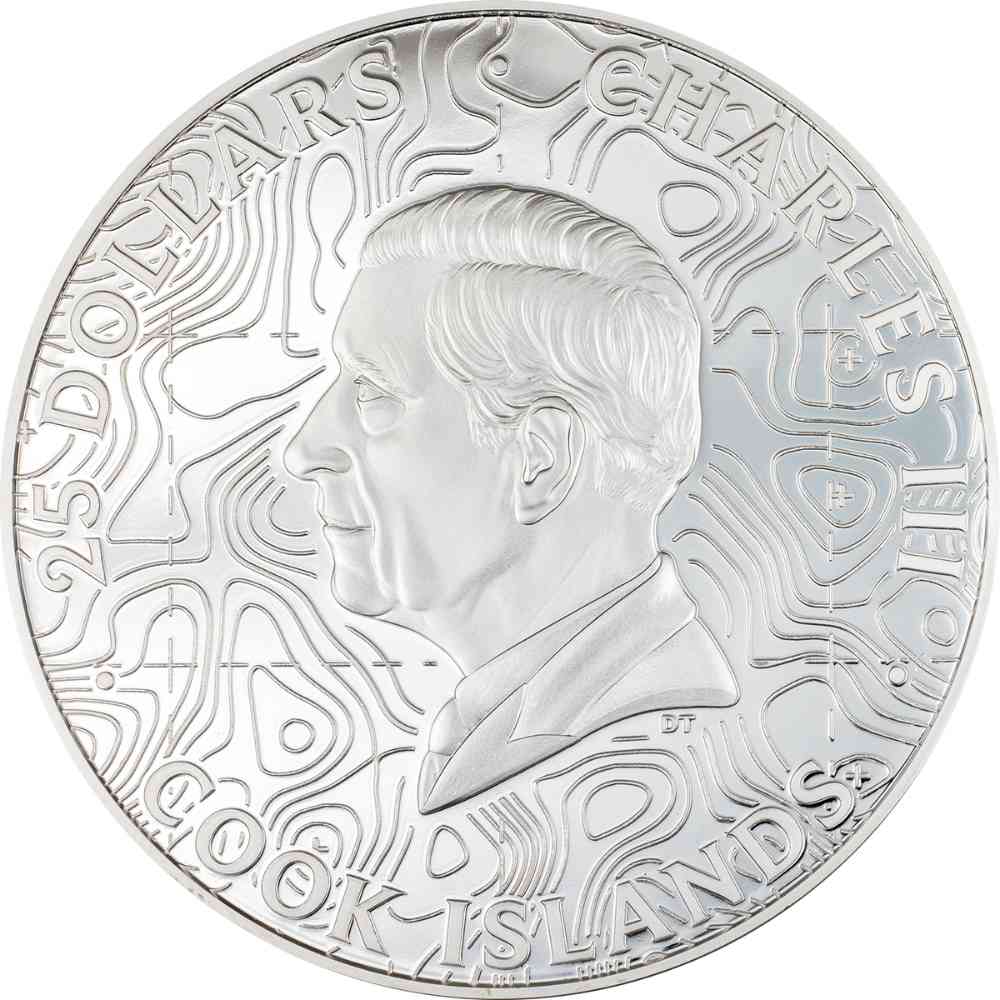 HAWAII Topography 5 Oz Silver Coin - PARTHAVA COIN