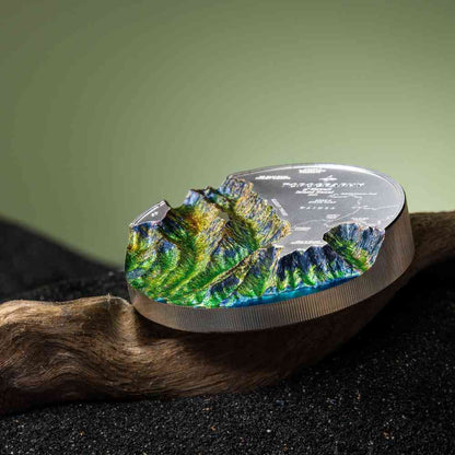 HAWAII Topography 5 Oz Silver Coin - PARTHAVA COIN