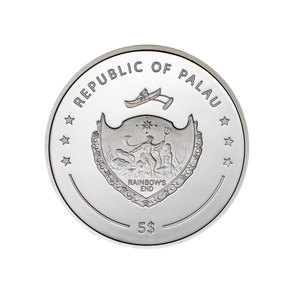 HAZEL BROWN Coloreyezed Eye 1 Oz Silver Coin $5 Palau 2023