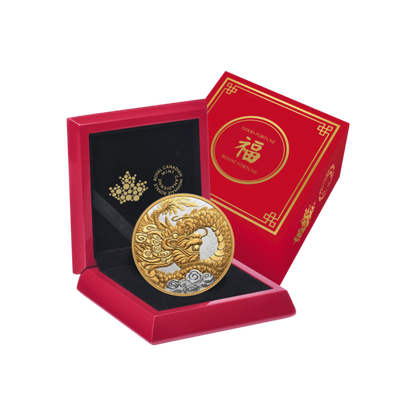 HEAVENLY DRAGON 5 Oz Silver Coin $50 Canada 2023