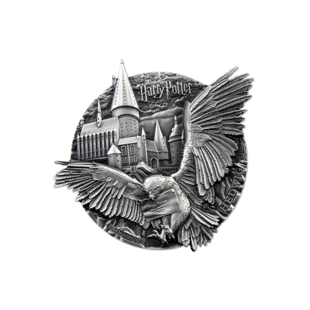 HEDWIG Harry Potter 5 Oz Silver Coin $5 Cook Islands 2023