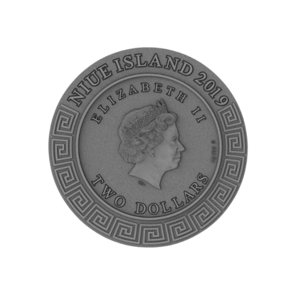 HEPHAESTUS God of blacksmiths Gods 2 Oz Silver Coin $2 Niue 2019
