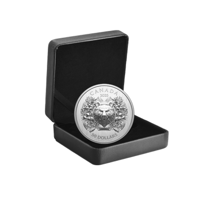 HERALDIC BEAR EHR/UHR Fine Silver Coin $50 Canada